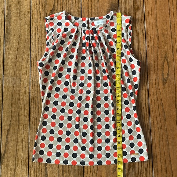 Polka Dot Sleeveless Top - Red, Black, and Cream - Picture 8 of 10